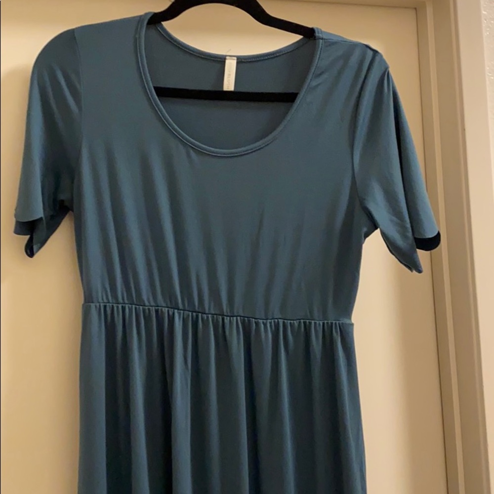 Teal pink blush maxi maternity dress